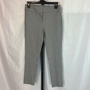 Loft Marisa Fit Black and White Gingham Ankle Skinny Pants, size 0 Petite NWT